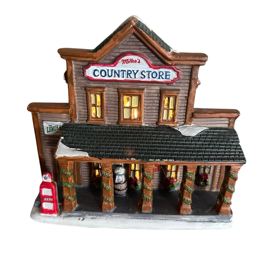 Holiday Time Millers Country Store Lighted Christmas Village Building 2015